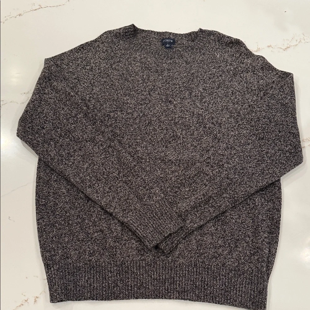 J.Crew Lambswool Blend Crewneck Sweater Gray Knit Classic Men’s Large